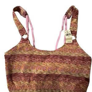 Striped Pink and Brown Women's Bralette